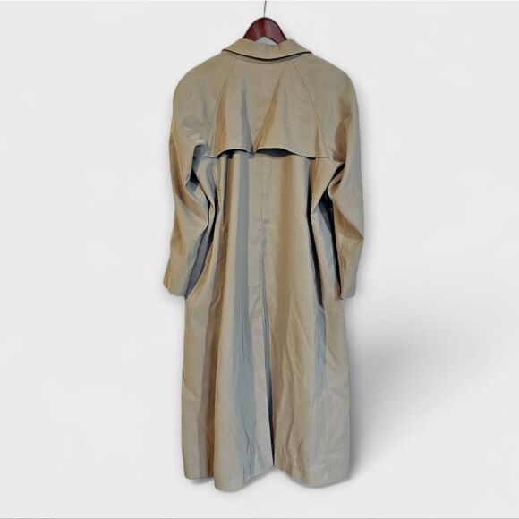 Jones New York Petite Moss Green Water Repellent Scandi Style Long Trench Coat 8 - Picture 4 of 13